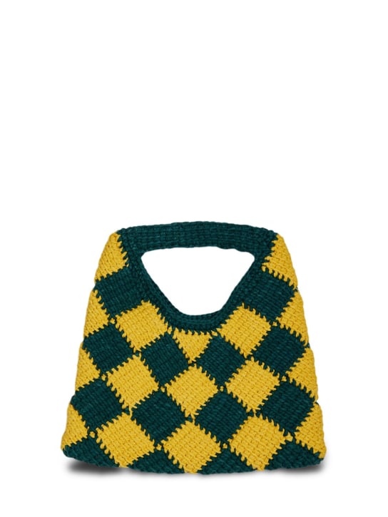 Marni Junior: Diamond crochet mini bag - Green - kids-girls_1 | Luisa Via Roma
