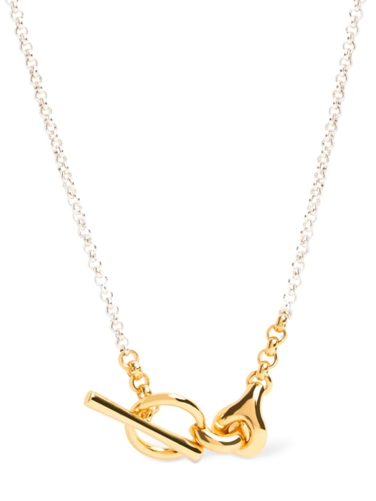 Charlotte Chesnais: Halo Collier vermeil & silver necklace - Gold/Silver - women_0 | Luisa Via Roma