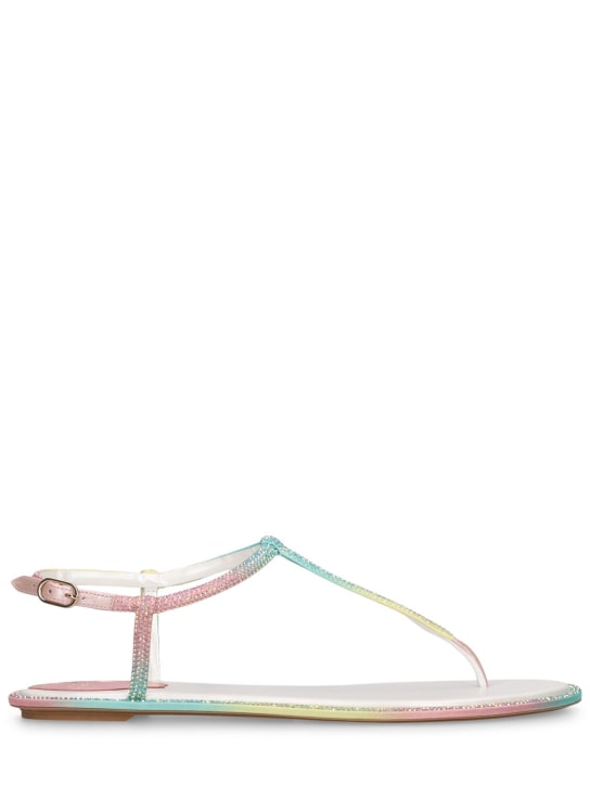 René Caovilla: 10mm Crystal flat sandals - women_0 | Luisa Via Roma