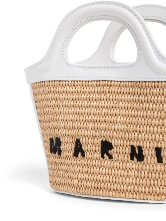 Marni Junior: Tropicalia top handle bag w/ logo - White - kids-girls_1 | Luisa Via Roma