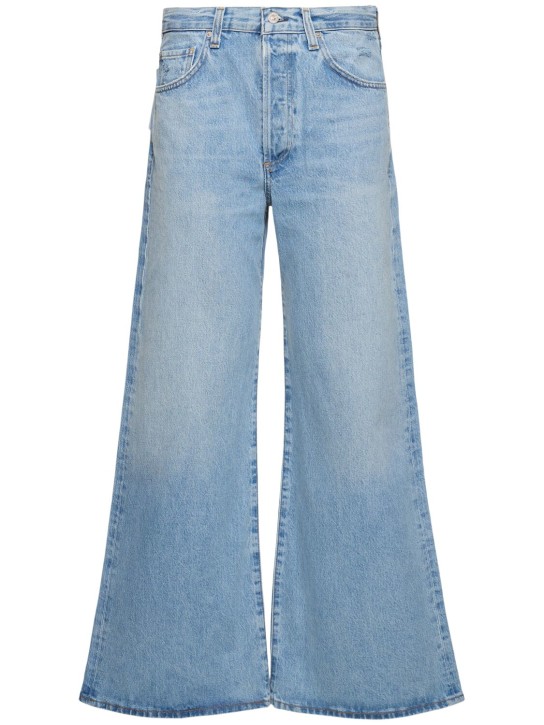 CITIZENS OF HUMANITY: Beverly mid rise wide denim jeans - Blue - women_0 | Luisa Via Roma