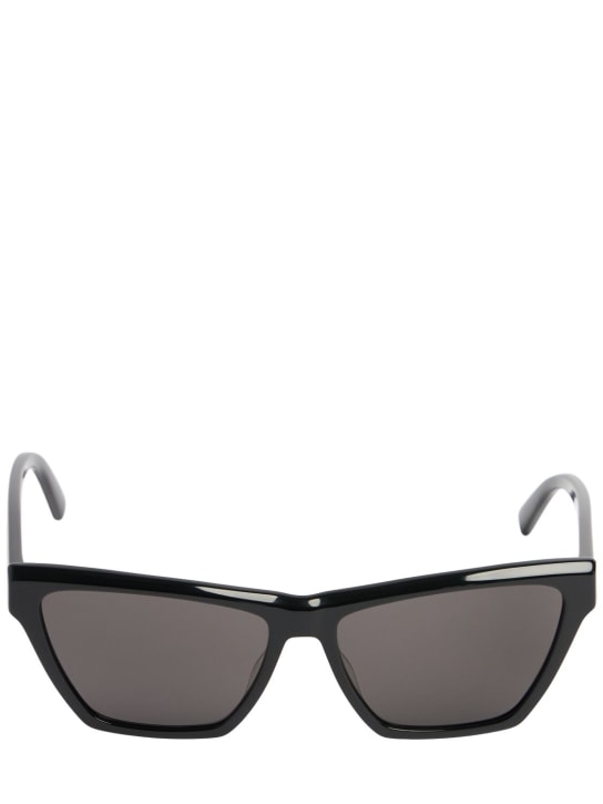Saint Laurent: Gafas de sol rectangulares de acetato - Negro - women_0 | Luisa Via Roma