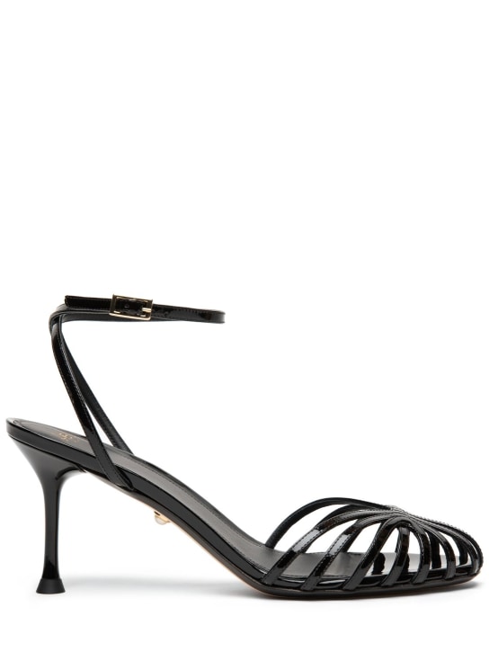 Alevì: 75mm Ally patent leather sandals - Black - women_0 | Luisa Via Roma