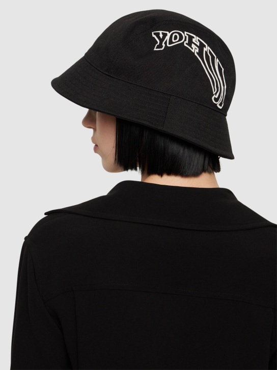 Y-3: Bucket hat - Black - women_1 | Luisa Via Roma