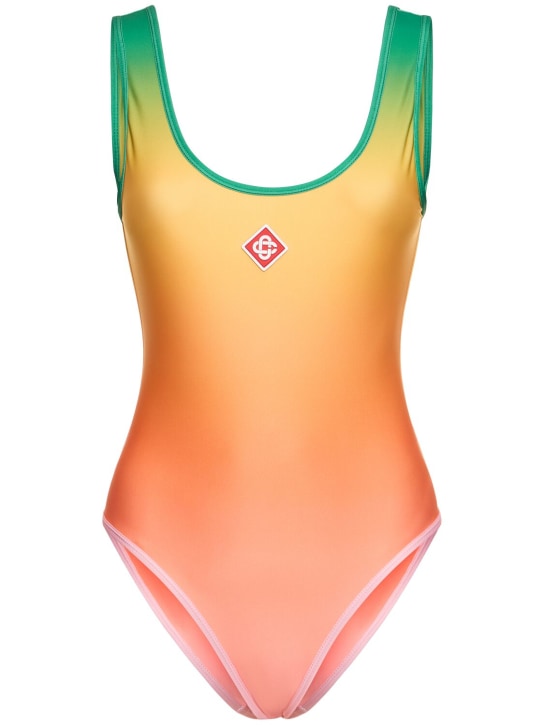Casablanca: Gradient tech jersey one piece swimsuit - Multicolore - women_0 | Luisa Via Roma