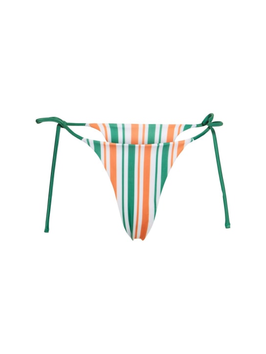 Casablanca: Bas de bikini en jersey technique à rayures - Vert/Multi - women_0 | Luisa Via Roma