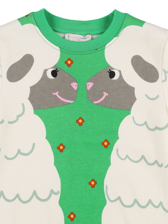 Stella Mccartney Kids: Bedrucktes Sweatshirt aus Baumwolle - Grün/Bunt - kids-girls_1 | Luisa Via Roma