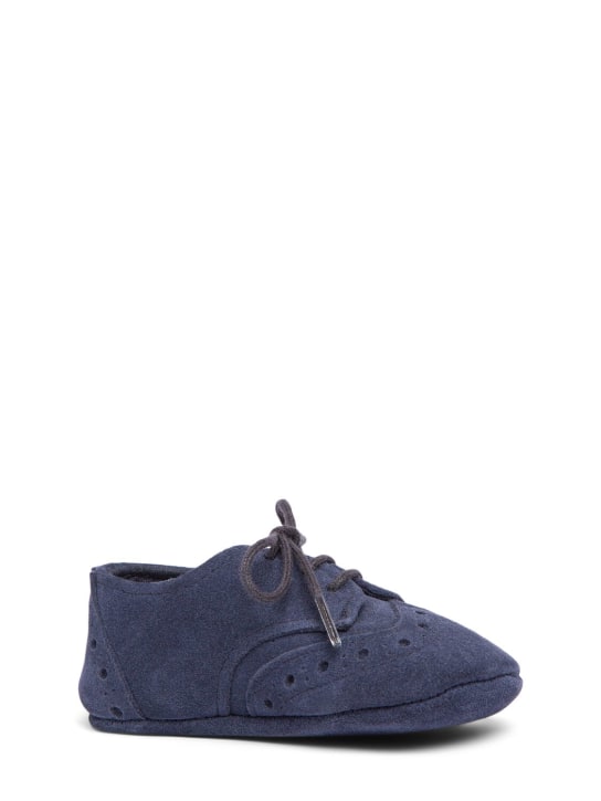 Il Gufo: Chaussures premiers pas en cuir - Bleu - kids-boys_1 | Luisa Via Roma