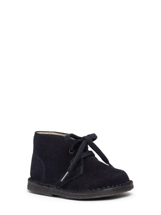 Il Gufo: Leather lace-up shoes - Blue - kids-boys_1 | Luisa Via Roma