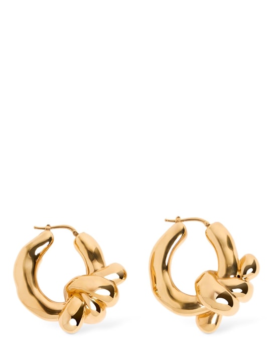 Jil Sander: CW5 2 hoop earrings - Gold - women_0 | Luisa Via Roma