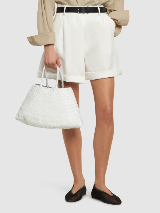 Dragon Diffusion: Small Santa Croce leather shoulder bag - White - women_1 | Luisa Via Roma