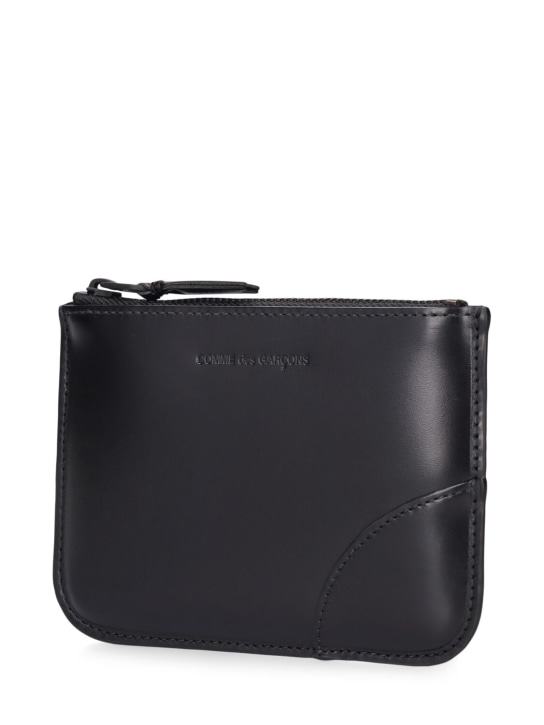Comme des Garçons Wallet: Very black leather pouch - Black - men_1 | Luisa Via Roma