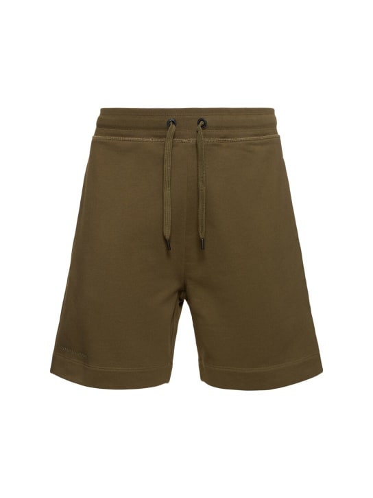 Canada Goose: Huron cotton shorts - Vert Military - men_0 | Luisa Via Roma