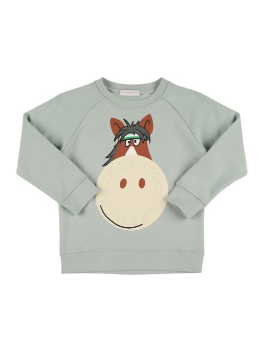 Stella Mccartney Kids: Bedrucktes Sweatshirt aus Baumwolle - Grau - kids-boys_0 | Luisa Via Roma