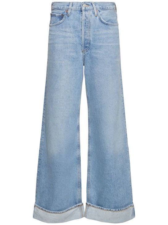 Agolde: Jeans anchos talle alto - Azul - women_0 | Luisa Via Roma