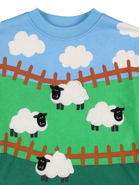 Stella Mccartney Kids: Bedrucktes Sweatshirt aus Baumwolle - Bunt - kids-girls_1 | Luisa Via Roma
