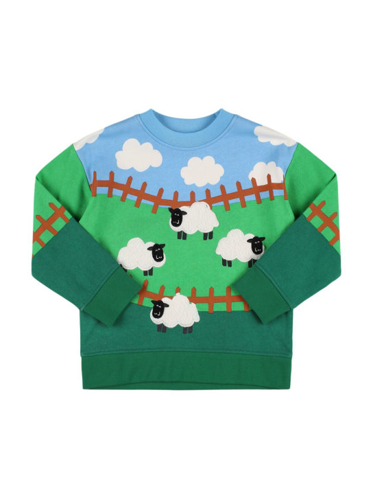 Stella Mccartney Kids: Printed cotton sweatshirt - Multicolor - kids-boys_0 | Luisa Via Roma