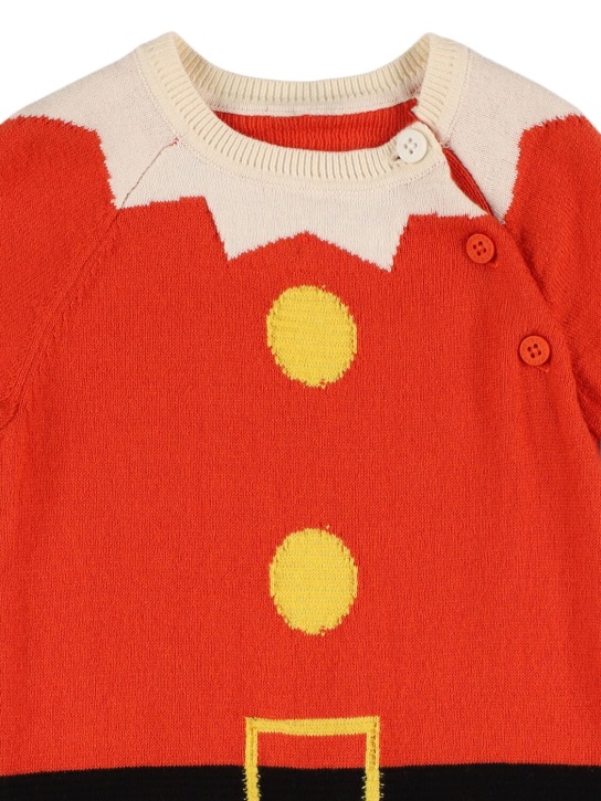 Stella Mccartney Kids: Strickstrampler aus Baumwollmischung - Rot - kids-girls_1 | Luisa Via Roma