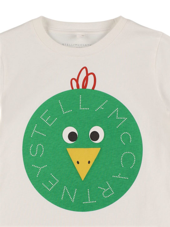 Stella McCartney Kids: Bedrucktes T-Shirt aus Baumwolljersey - Weiß - kids-boys_1 | Luisa Via Roma