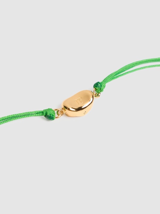 Timeless Pearly: Pearl & cotton necklace - Green/White - women_3 | Luisa Via Roma