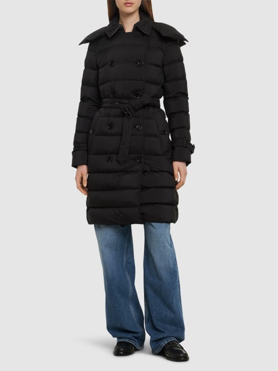 Burberry: Nylon Ashwick down coat - Black - women_1 | Luisa Via Roma