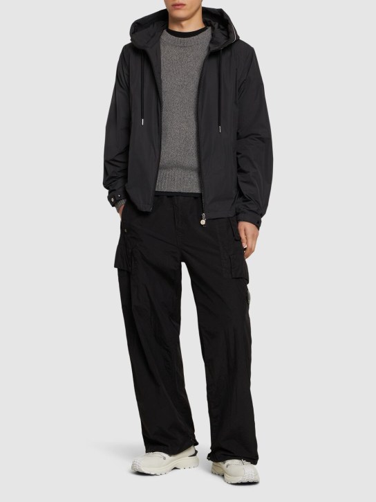 Moncler: Mira nylon jacket - Black - men_1 | Luisa Via Roma