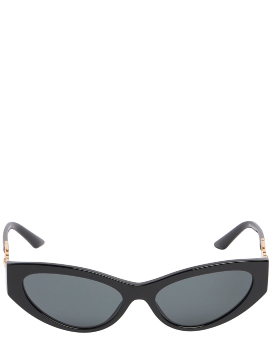 Versace: Katzenaugen-Sonnenbrille aus Acetat - Gold/Schwarz - women_0 | Luisa Via Roma