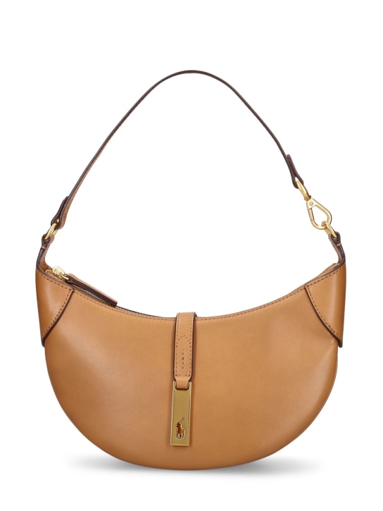 Polo Ralph Lauren: Mini Polo Id leather shoulder bag - Tan - women_0 | Luisa Via Roma