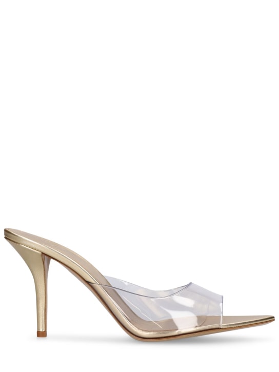 Gia Borghini: 90mm Perni 04 PVC sandal mules - Gold - women_0 | Luisa Via Roma