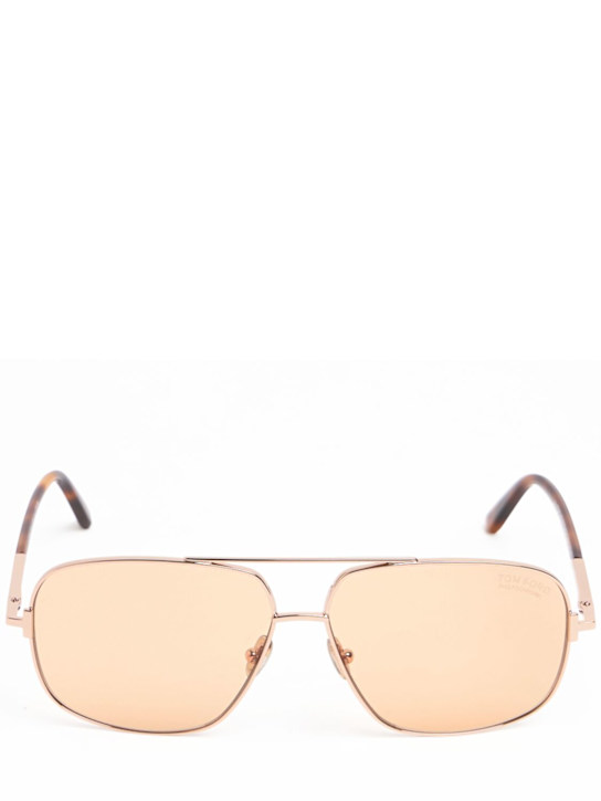 Tom Ford: Tex Aviator metal sunglasses - men_0 | Luisa Via Roma