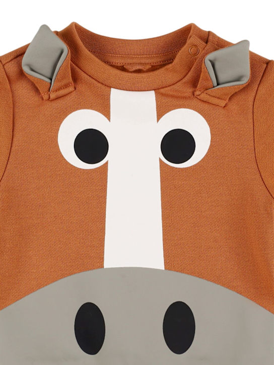 Stella McCartney Kids: Felpa in cotone - Marrone - kids-boys_1 | Luisa Via Roma