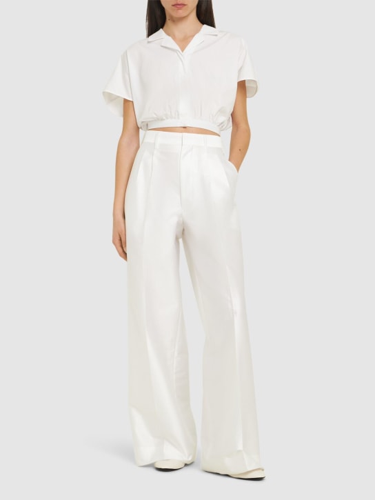 JUNYA WATANABE: Pantalon en sergé Monofilament - Blanc - women_1 | Luisa Via Roma