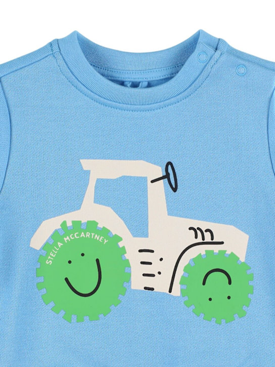 Stella McCartney Kids: Printed cotton sweatshirt - Light Blue - kids-boys_1 | Luisa Via Roma