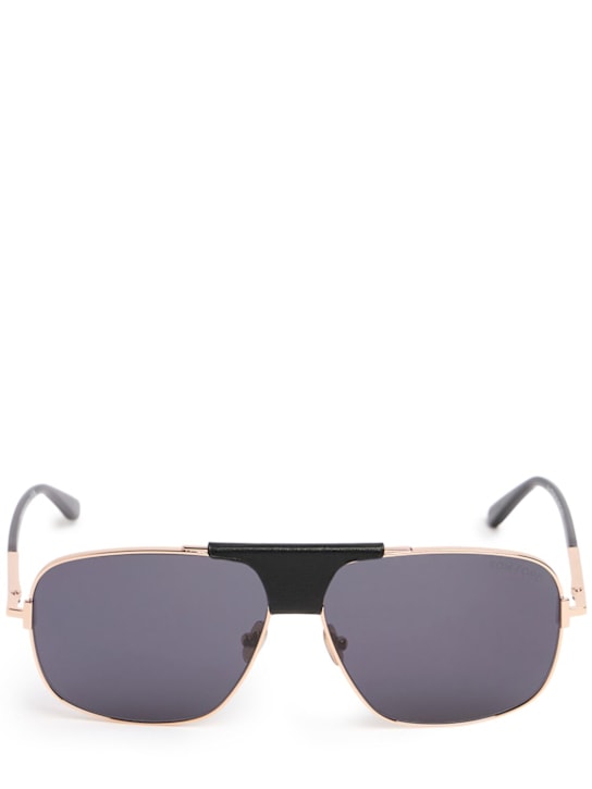 Tom Ford: Tex Aviator metal sunglasses - women_0 | Luisa Via Roma