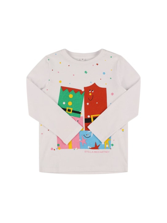 Stella McCartney Kids: コットンジャージーTシャツ - ホワイト - kids-boys_0 | Luisa Via Roma