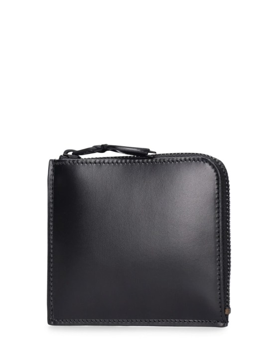 Comme des Garçons Wallet: Very black leather wallet - Black - men_1 | Luisa Via Roma
