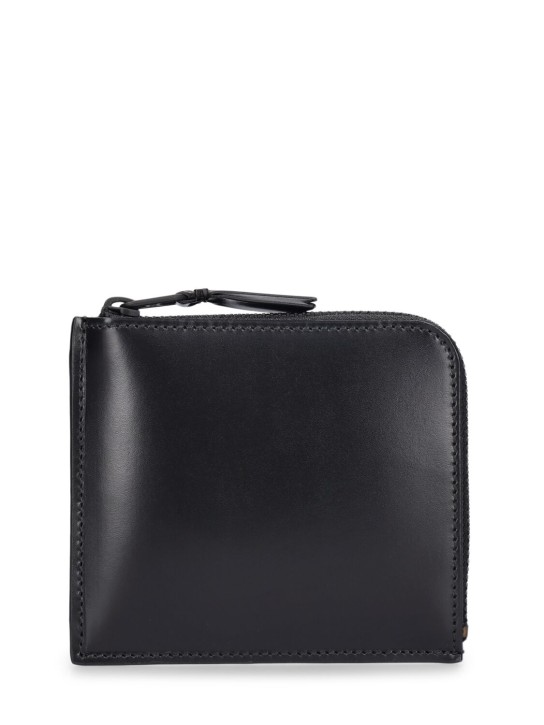 Comme des Garçons Wallet: Very black leather wallet - Siyah - men_0 | Luisa Via Roma