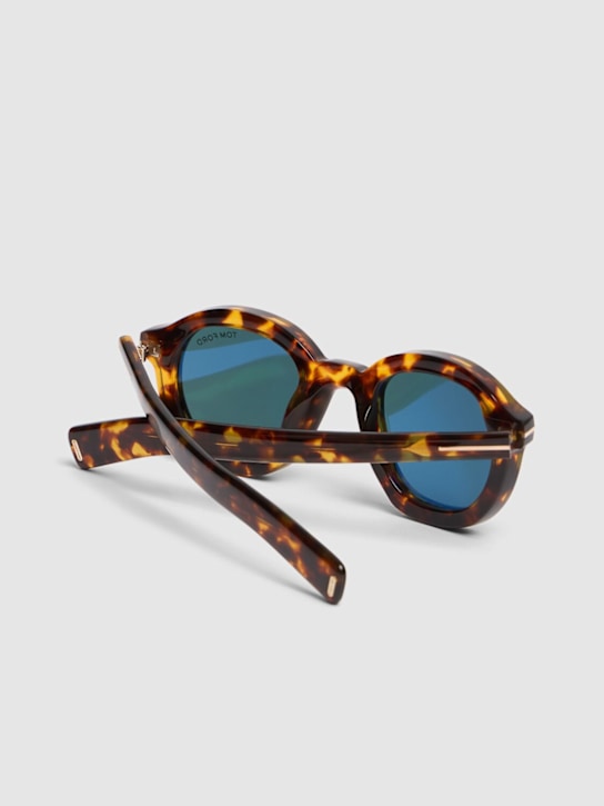 Tom Ford: Raffa plastic sunglasses - Dk Havana/Blue - men_3 | Luisa Via Roma
