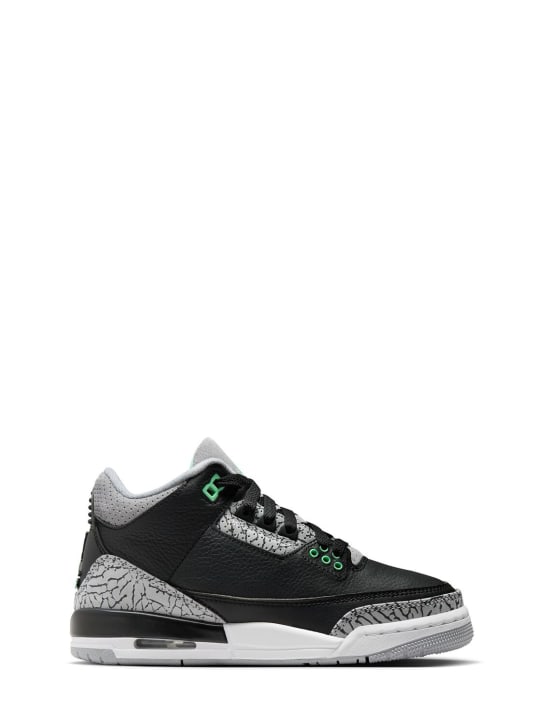 Nike: Sneakers Jordan 3 Retro - Negro/Verde - kids-boys_0 | Luisa Via Roma