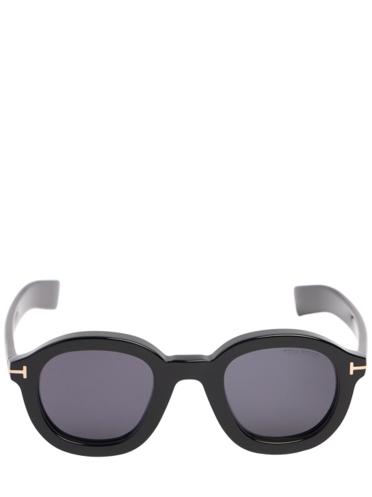 Tom Ford: Raffa acetate sunglasses - Black/Smoke - men_0 | Luisa Via Roma