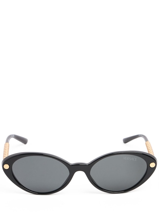 Versace: Round acetate sunglasses - women_0 | Luisa Via Roma