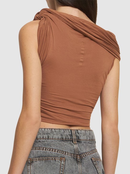 Sienna twist-shoulder crop top - Rick Owens - Women  | Luisaviaroma
