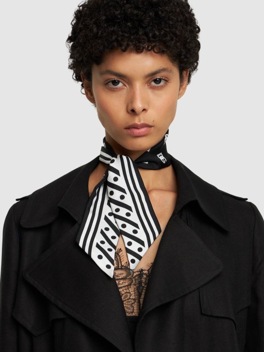 Dolce&Gabbana: Printed silk twill bandeau - Black - women_1 | Luisa Via Roma