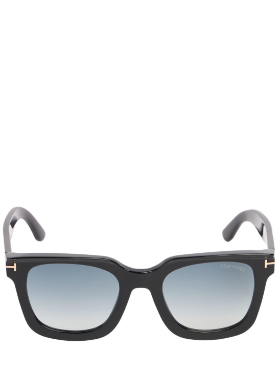 Tom Ford: Leigh-02 acetate sunglasses - Black/Smoke - women_0 | Luisa Via Roma