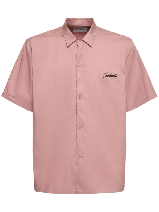 Carhartt WIP: Delray cotton blend short sleeve shirt - Pembe - men_0 | Luisa Via Roma