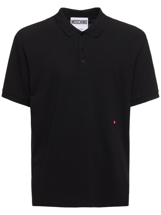 Moschino: Polo con ricami - men_0 | Luisa Via Roma