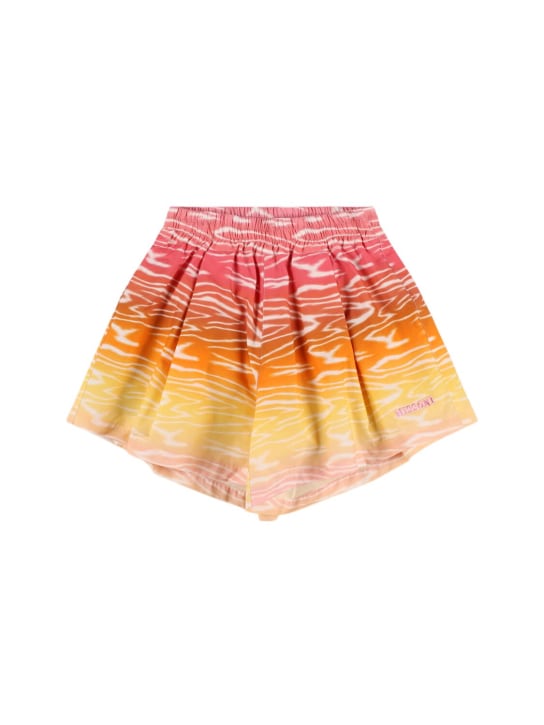 Missoni: Shorts in popeline di cotone stampato - Rosa/Multi - kids-girls_0 | Luisa Via Roma
