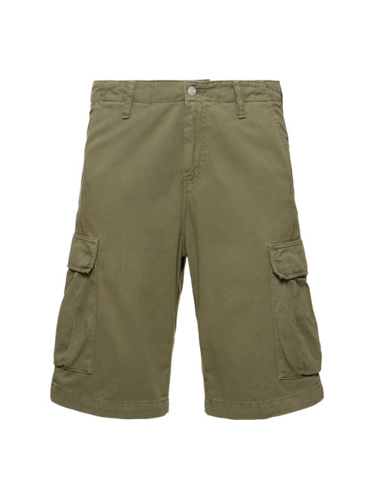 Carhartt WIP: Regular cargo shorts - Dollar Green - men_0 | Luisa Via Roma