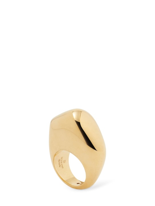 Bottega Veneta: Ring aus Sterlingsilber „Fin“ - Gold - women_0 | Luisa Via Roma