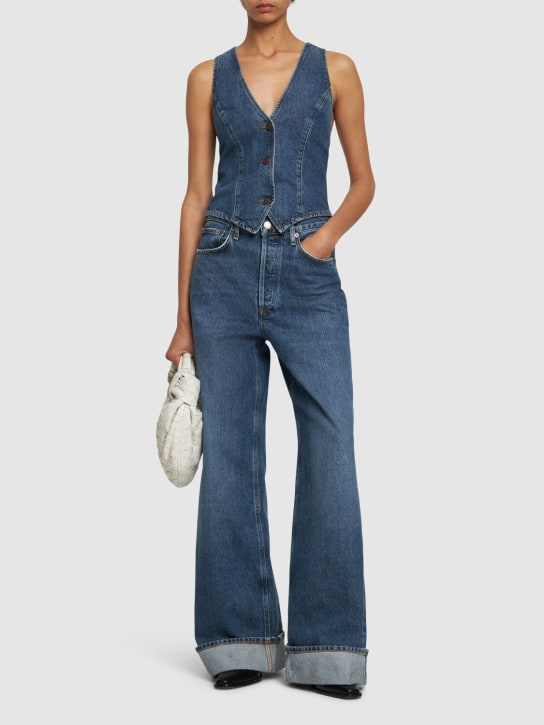 Agolde: Jeans baggy fit Dame in cotone organico - Blu - women_1 | Luisa Via Roma